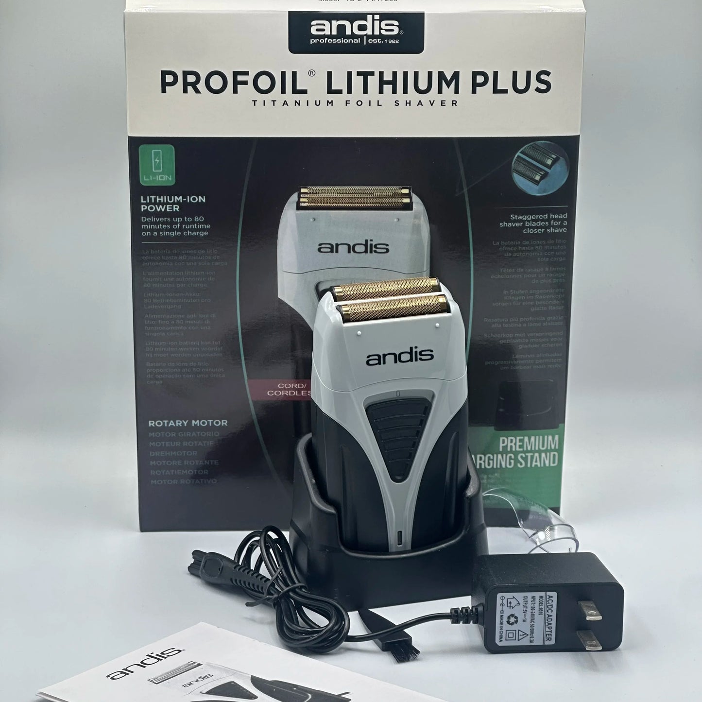 Original Andis Profissional Lithium Plus 17205 Barbeador elétrico máquina de barbear ótima qualidade
