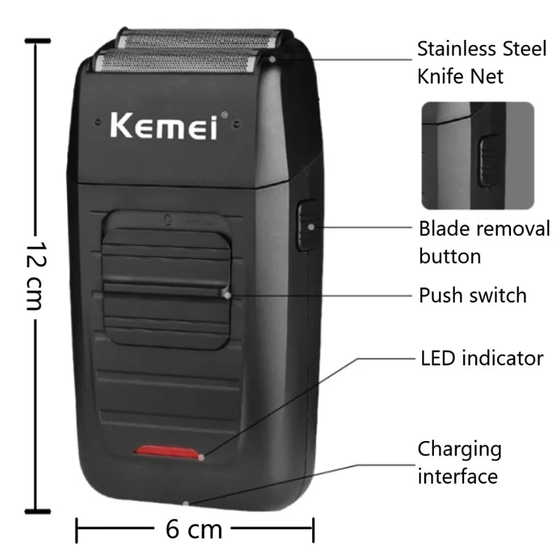 Kemei Hair Clipper Kit for Men, Electric Shaver, Hair Trimmer, Professional Cutting Machine, KM-2290, KM-2293, KM-1102