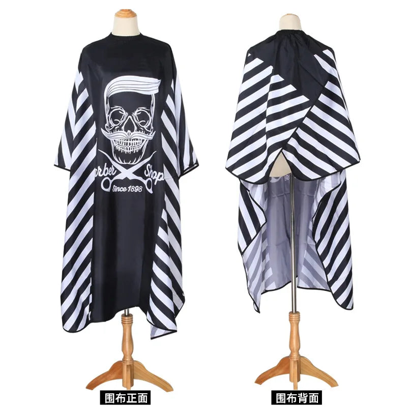 Hairdressing Coth Pattern Cutting Hair Waterproof Cloth Salon Barber Cape Professional Hair Stylist Retro Aprons Haircut Cape