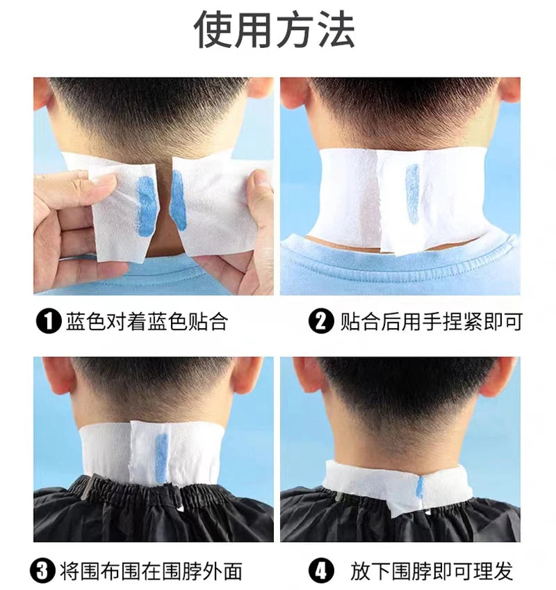 100PCS Disposable 1 Roll Hair Cutting Accessory Neck Paper Adjustable Barber Dedicated Salon Hairdressing White Neck Strips