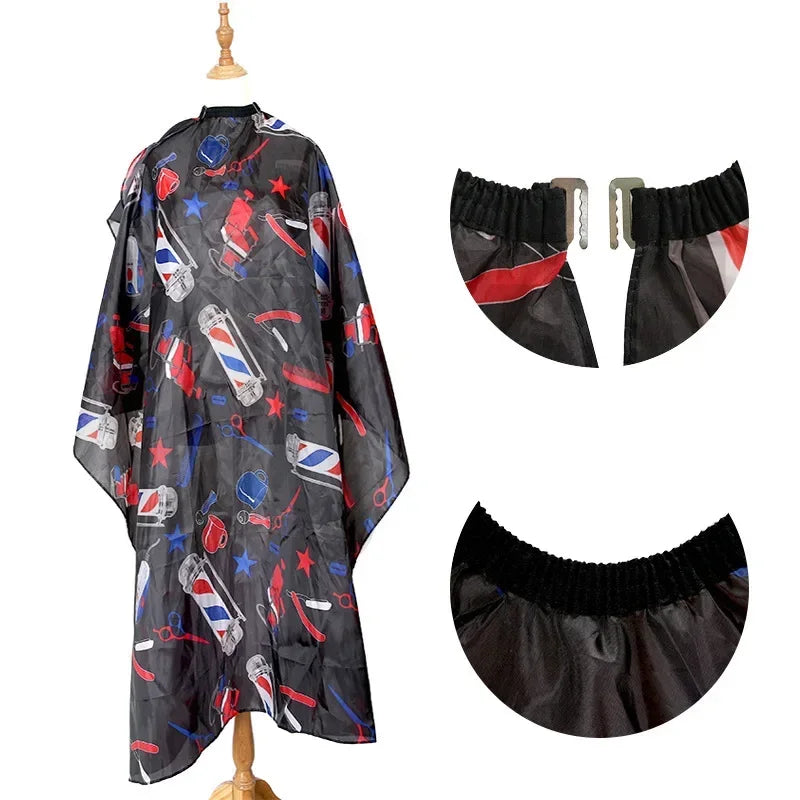 Hairdressing Coth Pattern Cutting Hair Waterproof Cloth Salon Barber Cape Professional Hair Stylist Retro Aprons Haircut Cape