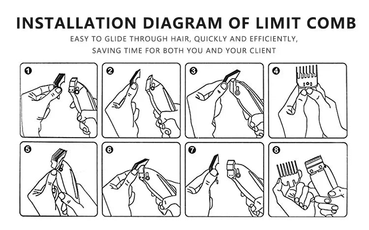 Professional Hair Clipper Limit Guide Comb For Wahl Trimmer Universal Cutting Guide Comb Haircut Tools Hair Clipper Limit Comb