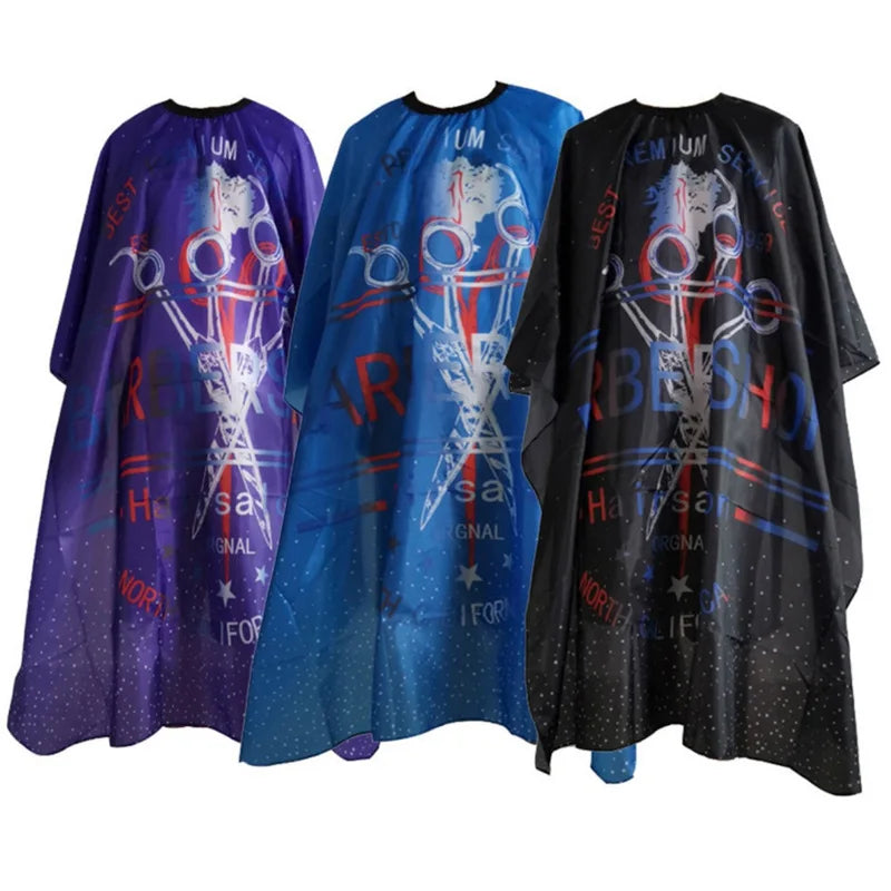 Hairdressing Coth Pattern Cutting Hair Waterproof Cloth Salon Barber Cape Professional Hair Stylist Retro Aprons Haircut Cape
