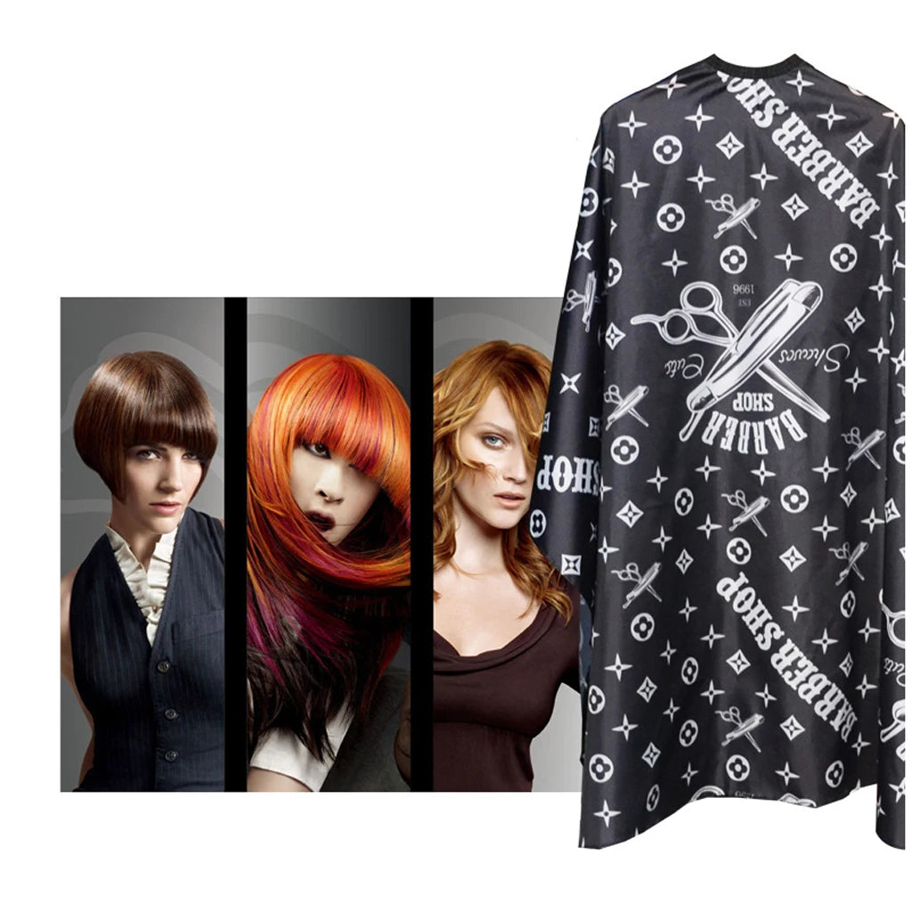 Hairdressing Coth Pattern Cutting Hair Waterproof Cloth Salon Barber Cape Professional Hair Stylist Retro Aprons Haircut Cape