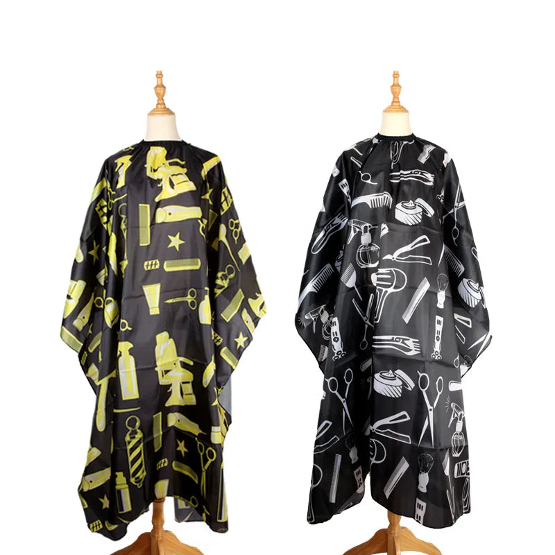 Hairdressing Coth Pattern Cutting Hair Waterproof Cloth Salon Barber Cape Professional Hair Stylist Retro Aprons Haircut Cape