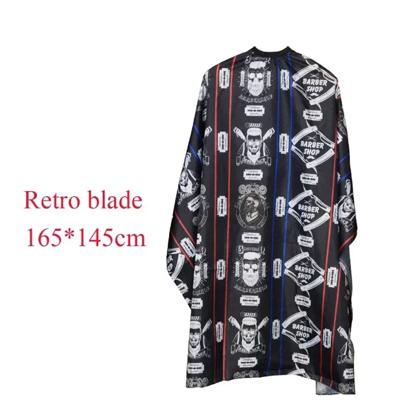 Hairdressing Coth Pattern Cutting Hair Waterproof Cloth Salon Barber Cape Professional Hair Stylist Retro Aprons Haircut Cape