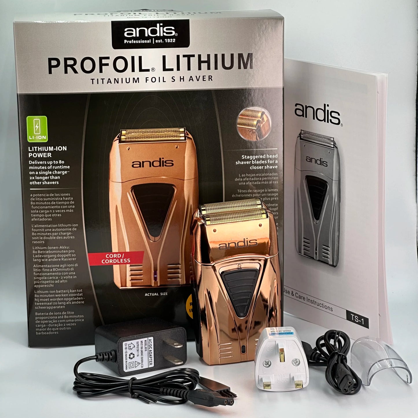 Original Andis Profissional Lithium Plus 17205 Barbeador elétrico máquina de barbear ótima qualidade